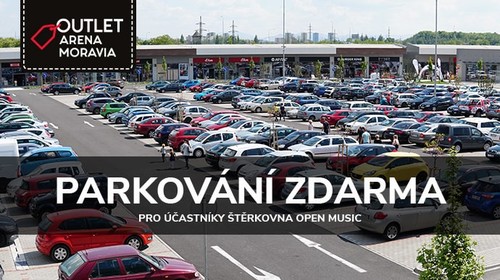 Free parking in the Outlet for participants of ŠTĚRKOVNA OPEN MUSIC