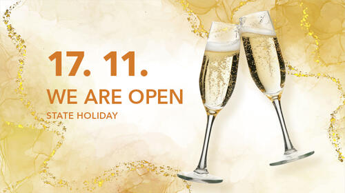 National holiday 17 November - we are open