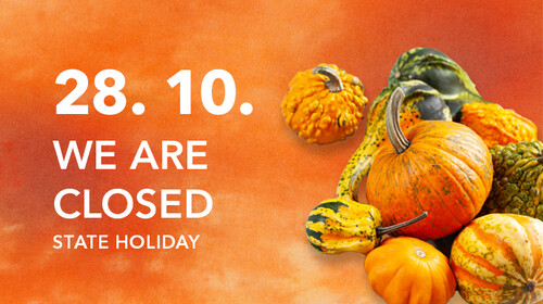 Our centre will be closed on the national holiday on 28 October